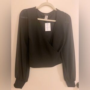 Woman’s sexy black blouse